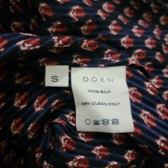 Doen Manzanita Silk Blouse Small - Picture 4 of 5